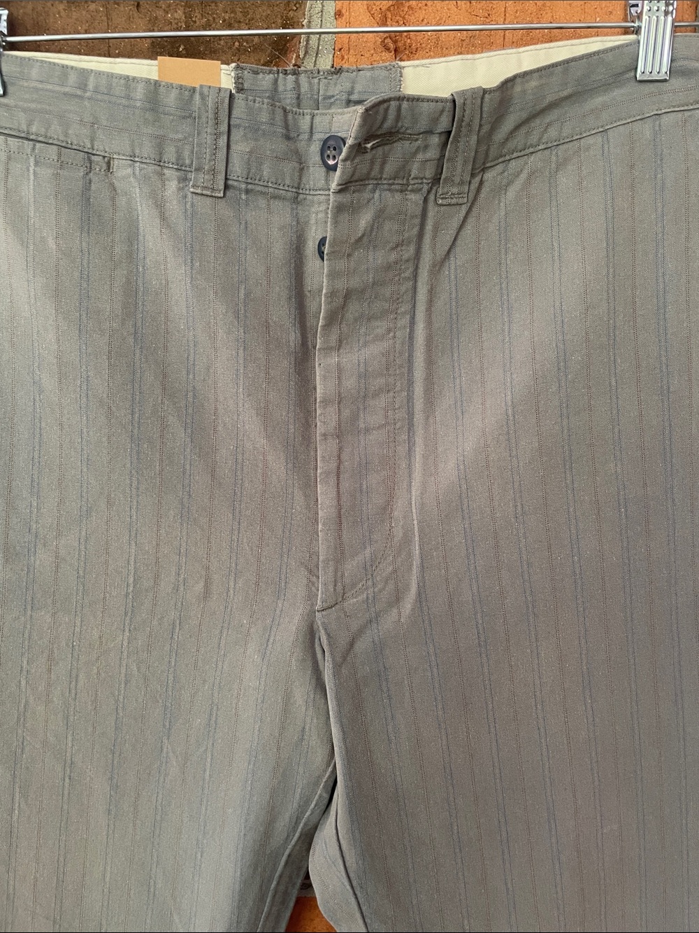 $395 RRL grey stripe field pant - Picture 2 of 4